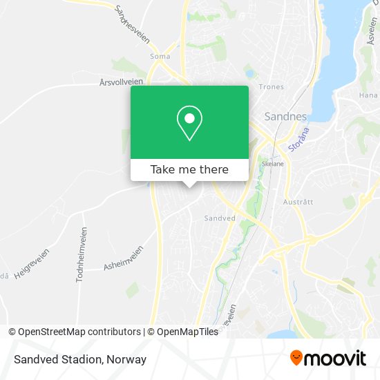 Sandved Stadion map