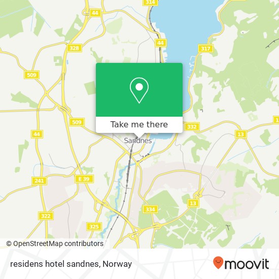 residens hotel sandnes map