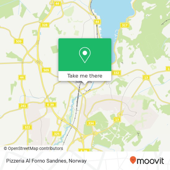 Pizzeria Al Forno Sandnes map