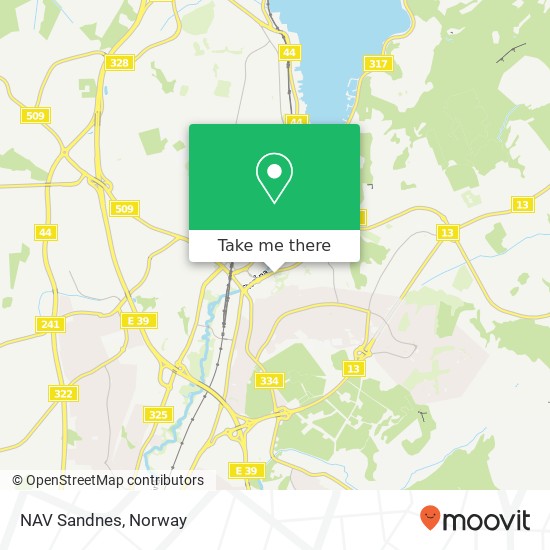 NAV Sandnes map