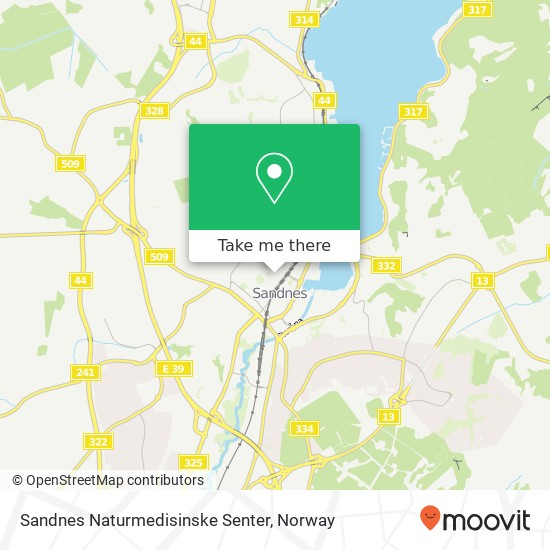 Sandnes Naturmedisinske Senter map