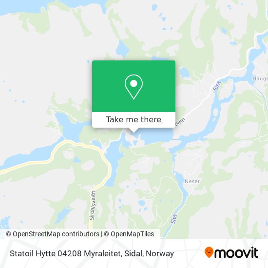 Statoil Hytte 04208 Myraleitet, Sidal map