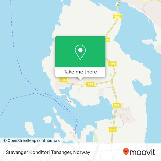 Stavanger Konditori Tananger map