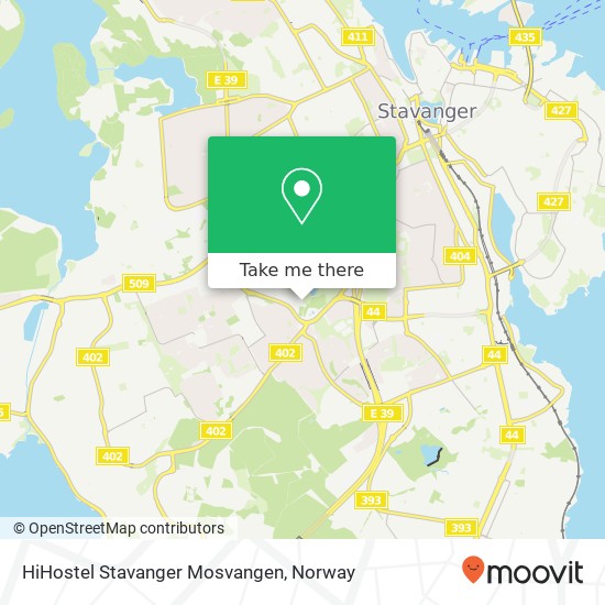 HiHostel Stavanger Mosvangen map