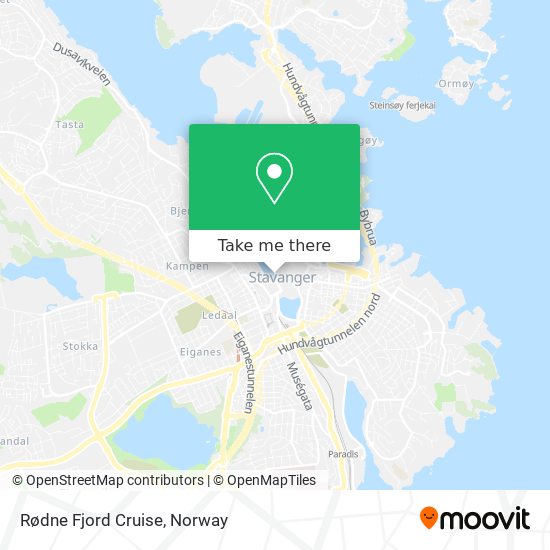 Rødne Fjord Cruise map