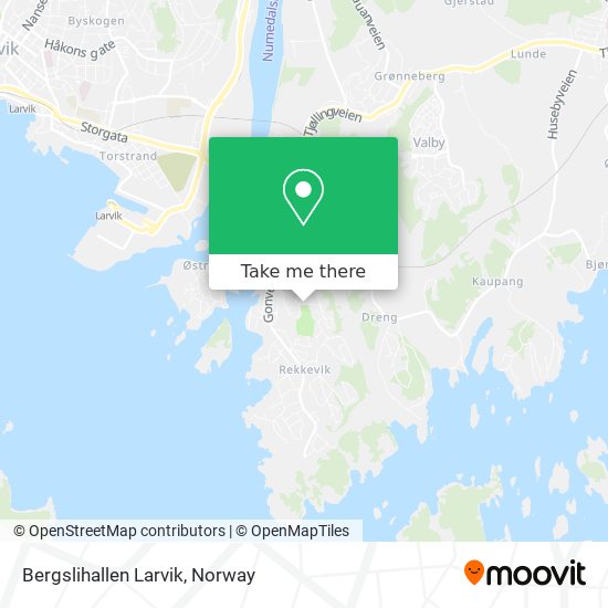 Bergslihallen Larvik map