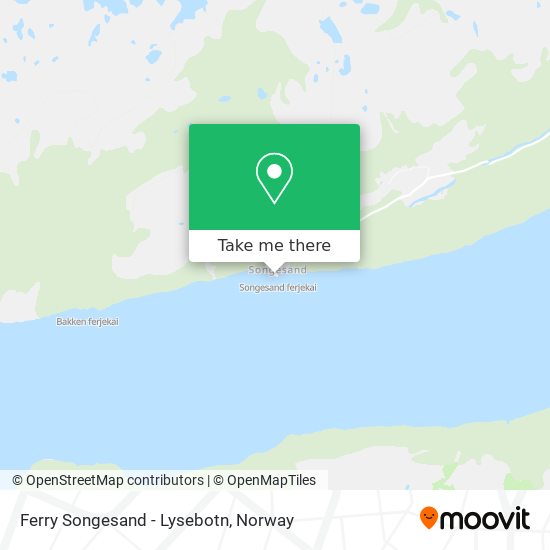 Ferry Songesand - Lysebotn map