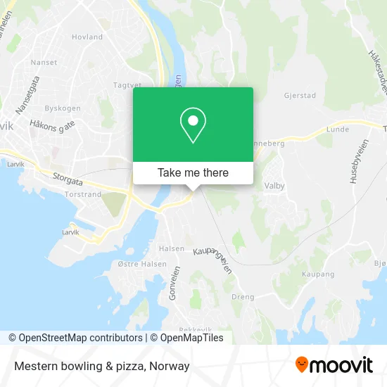 Mestern bowling & pizza map