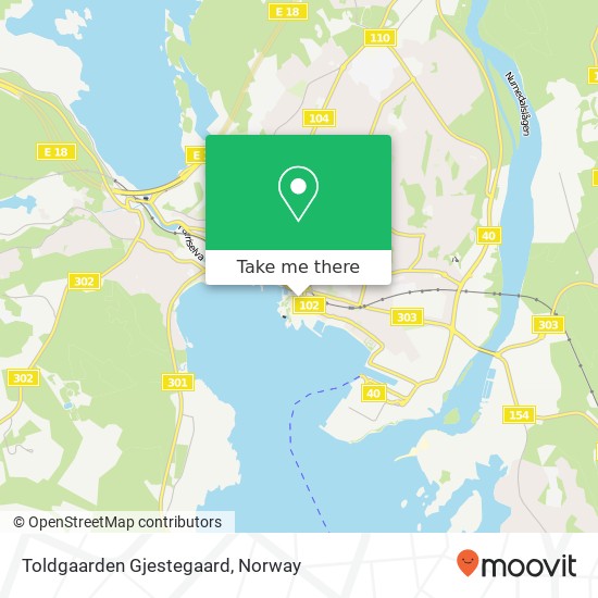 Toldgaarden Gjestegaard map