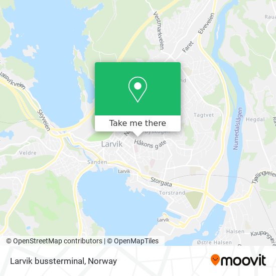 Larvik bussterminal map