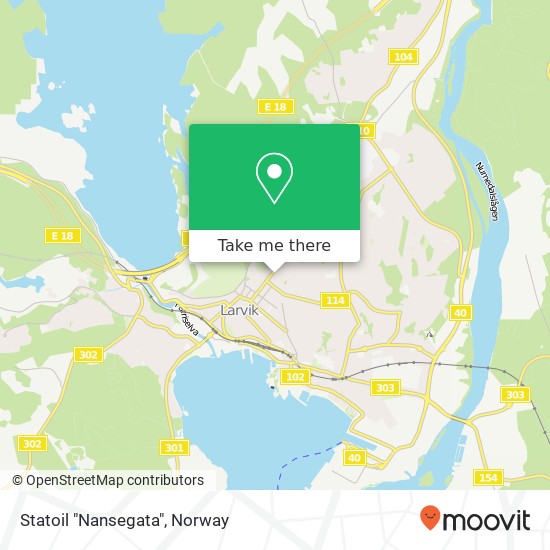 Statoil "Nansegata" map