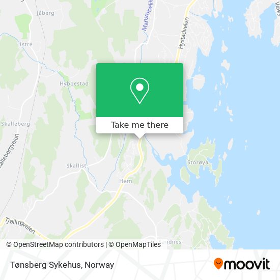 Tønsberg Sykehus map