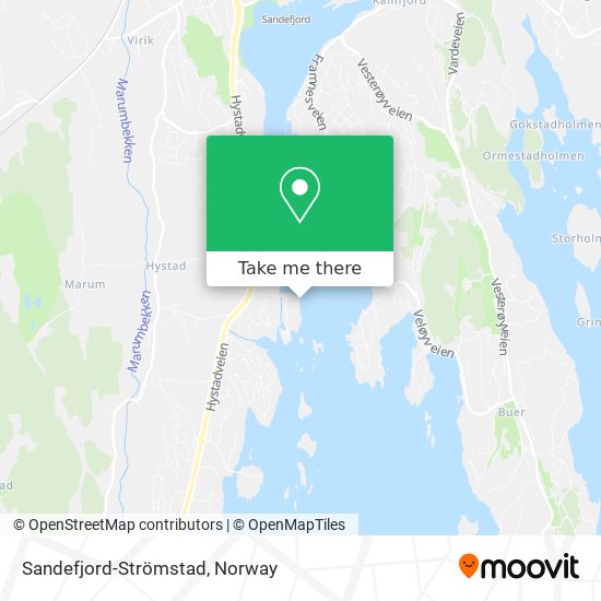 Sandefjord-Strömstad map