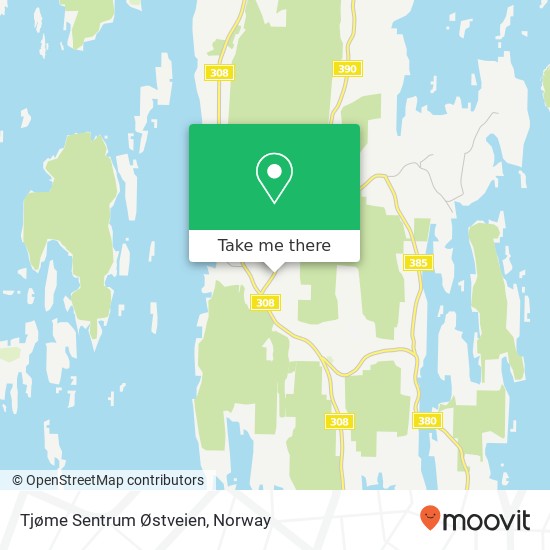 Tjøme Sentrum Østveien map