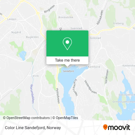 Color Line Sandefjord map