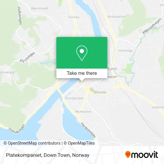 Platekompaniet, Down Town map