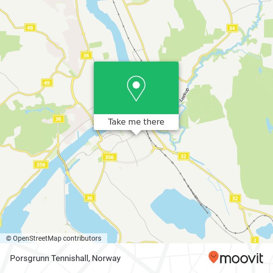 Porsgrunn Tennishall map