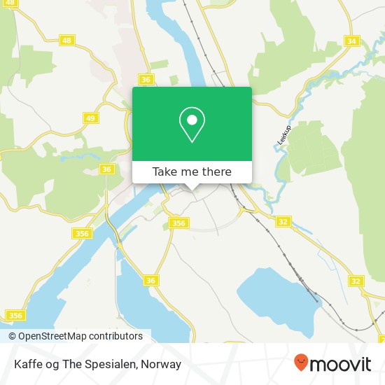 Kaffe og The Spesialen map