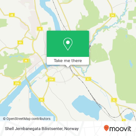 Shell Jernbanegata Bilistsenter map