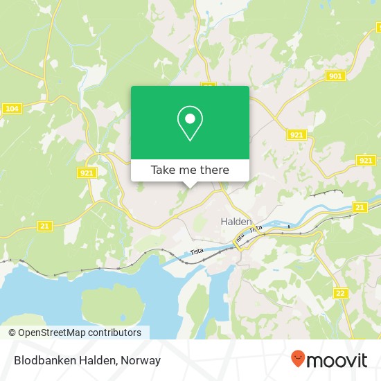 Blodbanken Halden map