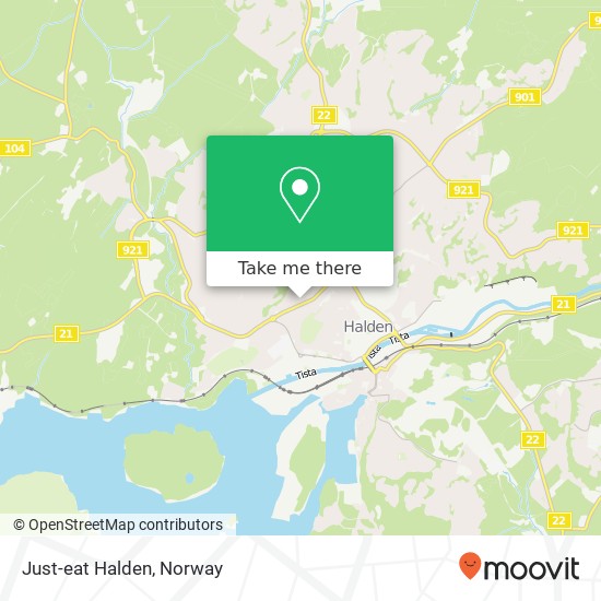 Just-eat Halden map