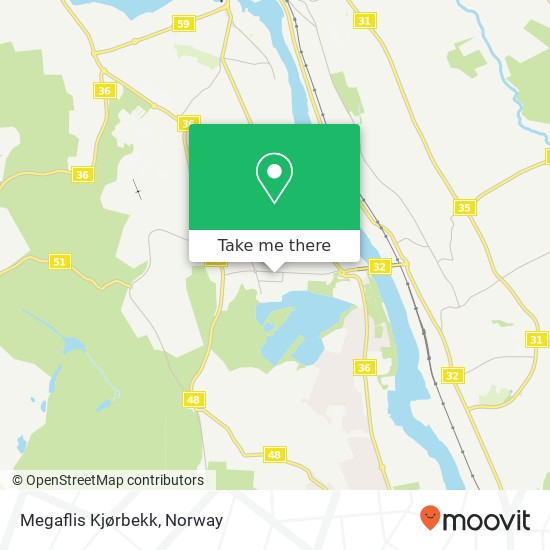 Megaflis Kjørbekk map