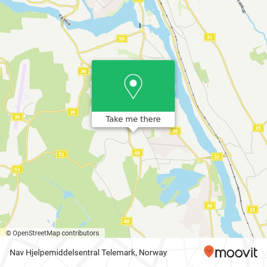 Nav Hjelpemiddelsentral Telemark map