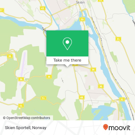 Skien Sportell map