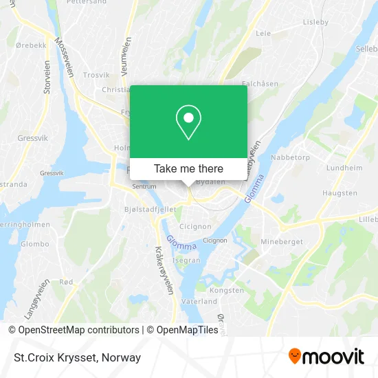 St.Croix Krysset map