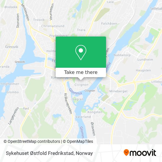 Sykehuset Østfold Fredrikstad map