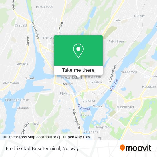 Fredrikstad Bussterminal map
