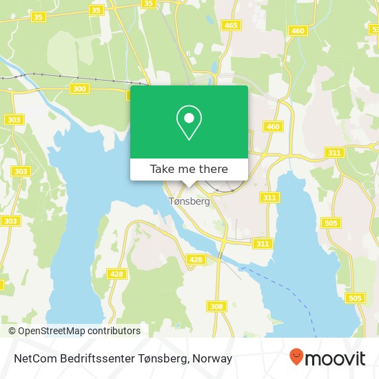 NetCom Bedriftssenter Tønsberg map