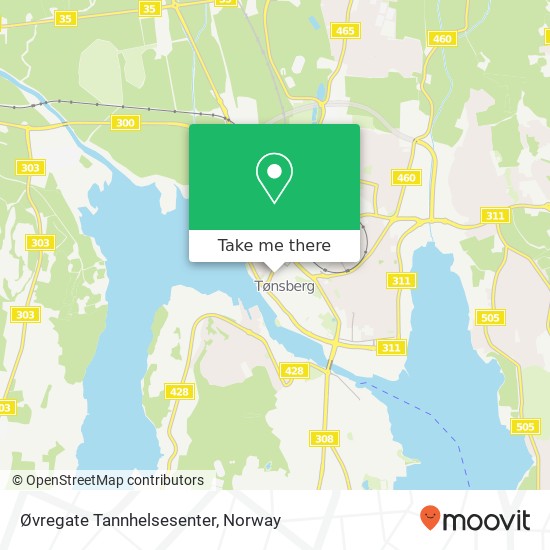 Øvregate Tannhelsesenter map