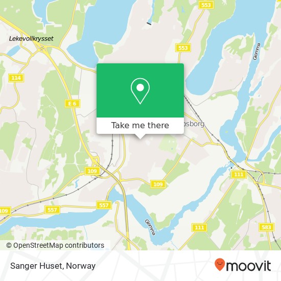 Sanger Huset map