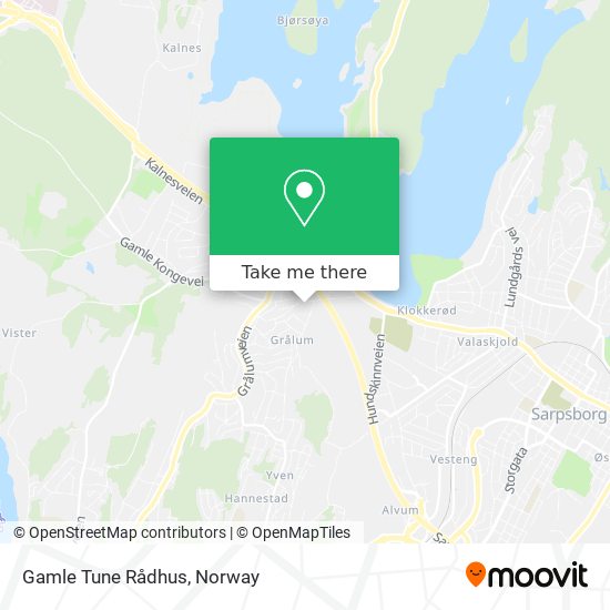 Gamle Tune Rådhus map