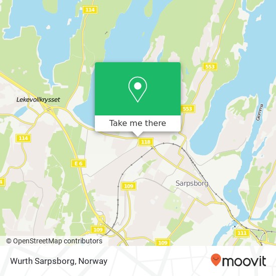 Wurth Sarpsborg map