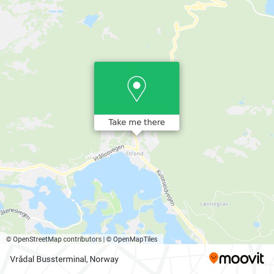 Vrådal Bussterminal map