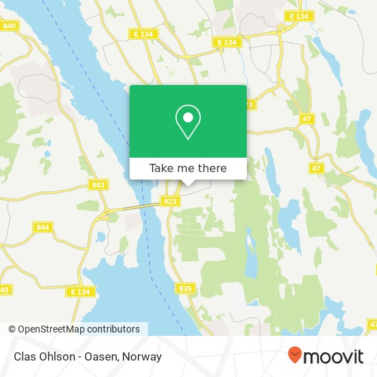 Clas Ohlson - Oasen map