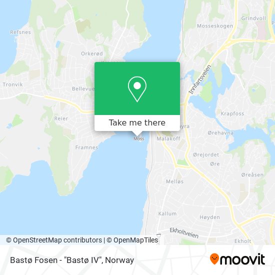 Bastø Fosen - "Bastø IV" map