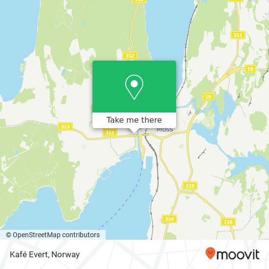 Kafé Evert map
