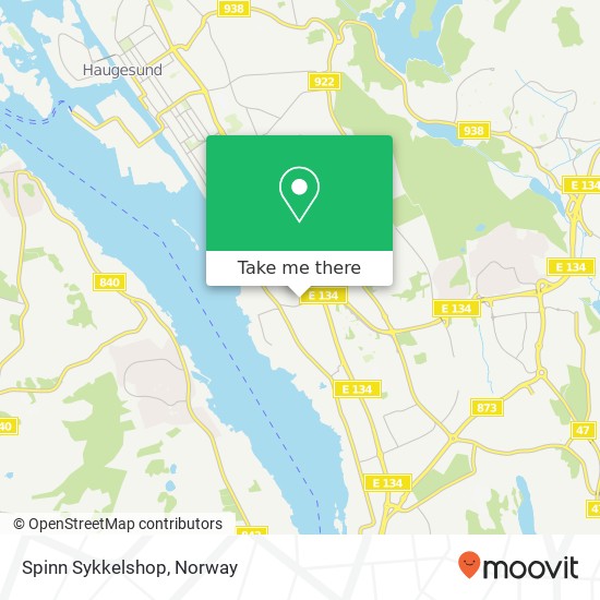 Spinn Sykkelshop map