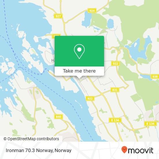 Ironman 70.3 Norway map