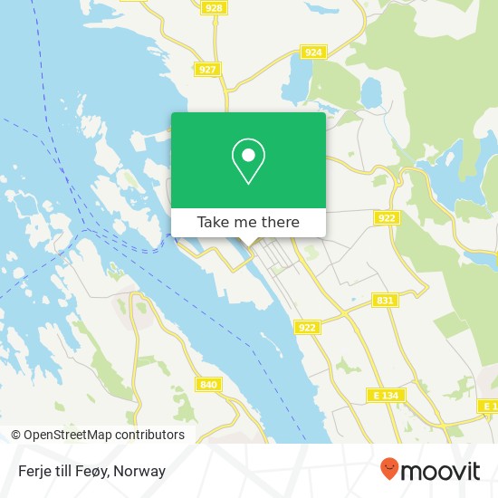 Ferje till Feøy map