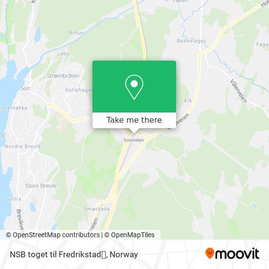 NSB toget til Fredrikstad💗 map