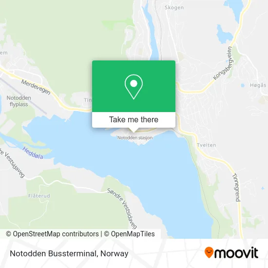 Notodden Bussterminal map