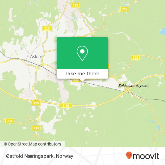 Østfold Næringspark map