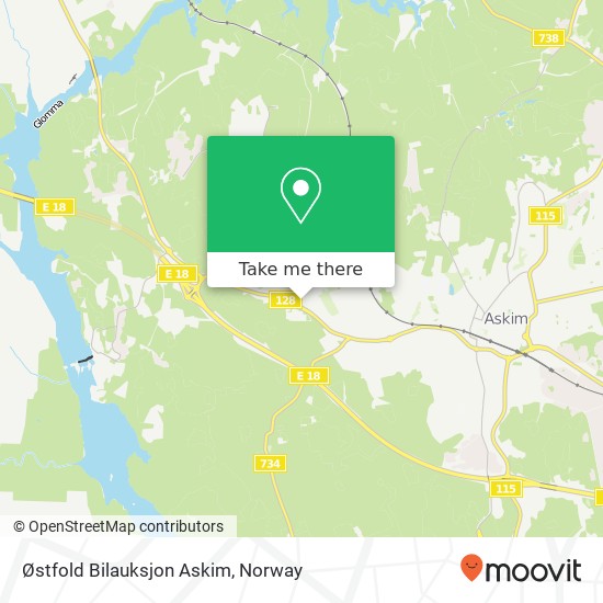 Østfold Bilauksjon Askim map