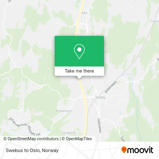 Swebus to Oslo map