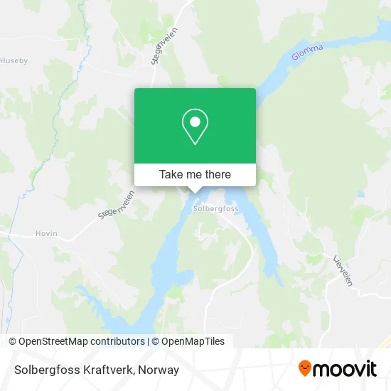 Solbergfoss Kraftverk map