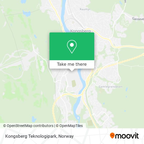 Kongsberg Teknologipark map